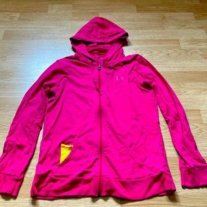 Under Armour Small Ladies zip up hoodie pink